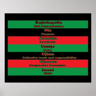 7 Principles of Kwanzaa (Vertical) Poster