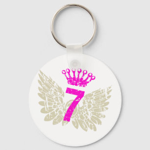#7 Raspberry Wings Key Ring