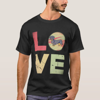 7 Retro vintage Dachshund Dog Mum Gifts Dachshund  T-Shirt