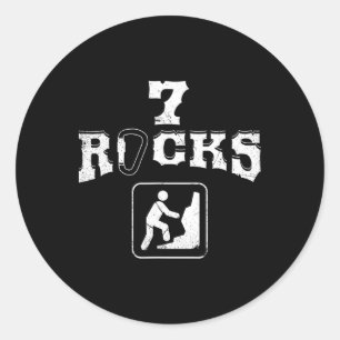 7 Rocks Mountain Climbing Seven Year Old Bday T Sh Classic Round Sticker