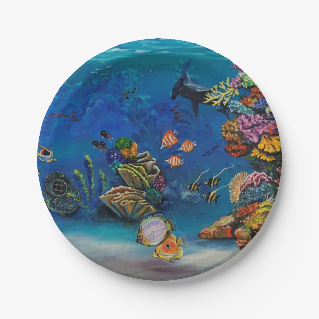 7 Seas Coral Reef Paper Plate (Front)