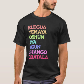 7 Seven African Powers Orisha Santeria Cuba Religi T-Shirt