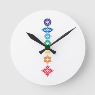7 Seven Chakras Energy Round Clock