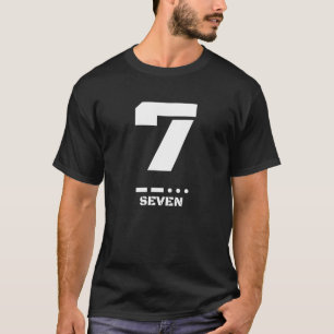 7(Seven) NATO Phonetic Number & Morse Code T-Shirt