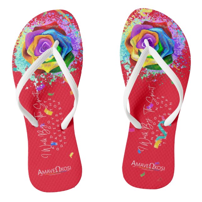 7 Spirits of God: Flip Flops  (Footbed)