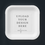 7" Square Paper Plates (set of 8)<br><div class="desc">Customise your design in Templett. After you are done editing,  download your file in a JPG format (don't forget to turn on the bleed option). Upload your design here by clicking on the blue "Personalise" button.</div>