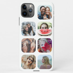 7 Square Photo Collage White Template iPhone 11Pro Max Case