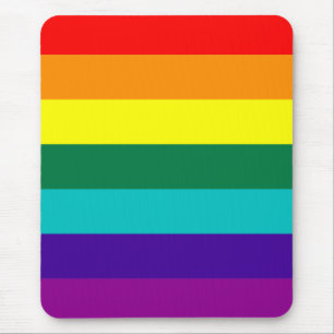 7-Stripe Rainbow Pride Flag Mouse Mat