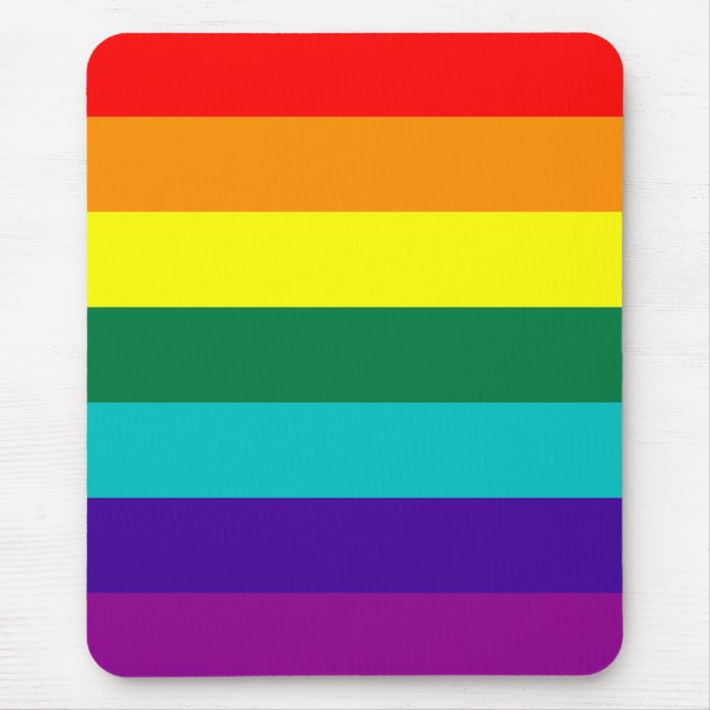7-Stripe Rainbow Pride Flag Mouse Mat (Front)