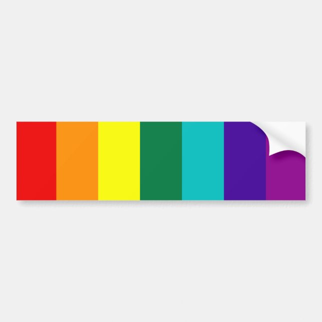 7 Stripes Rainbow Gay Pride Flag Bumper Sticker (Front)