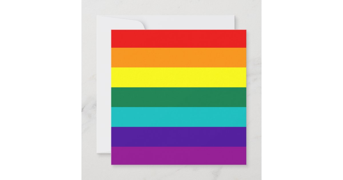 7 Stripes Rainbow Gay Pride Flag Invitation Zazzle 5976