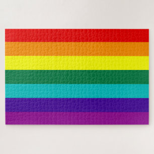 7 Stripes Rainbow Gay Pride Flag Jigsaw Puzzle