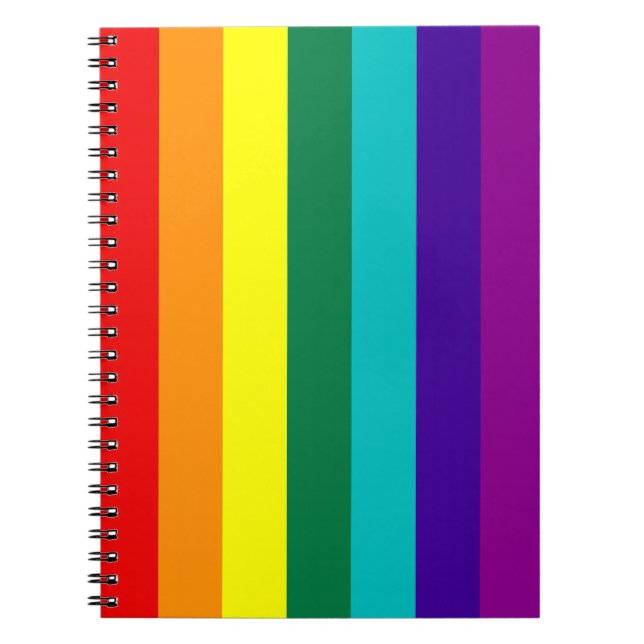 7 Stripes Rainbow Gay Pride Flag Notebook (Front)