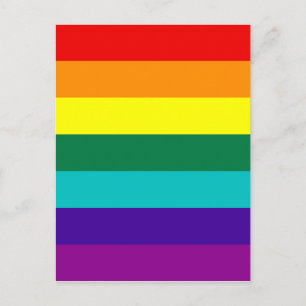 7 Stripes Rainbow Gay Pride Flag Postcard