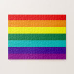 7 Stripes Rainbow Gay Pride Flag Puzzle<br><div class="desc">7 Stripes Rainbow Gay Pride Flag Puzzle 

 Version with hot pink stripe removed because of the unavailability of hot-pink fabric (1978–79).</div>