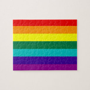 7 Stripes Rainbow Gay Pride Flag Puzzle