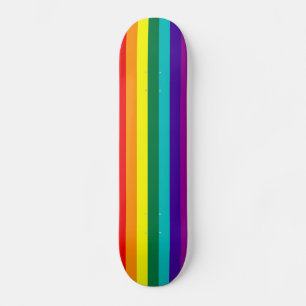 7 Stripes Rainbow Gay Pride Flag Skateboard