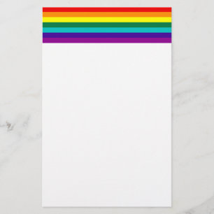 7 Stripes Rainbow Gay Pride Flag Stationery
