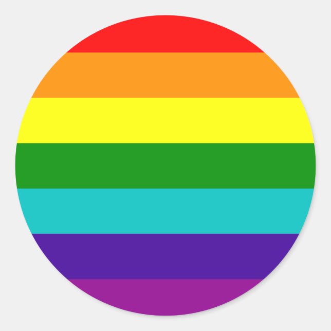 7 Stripes Rainbow Gay Pride Flag Sticker (Front)
