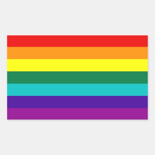 7 stripes rainbow gay pride flag sticker zazzlecouk