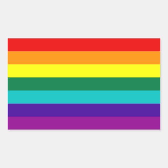 Stripes Rainbow Gay Pride Flag Sticker Zazzle Co Uk