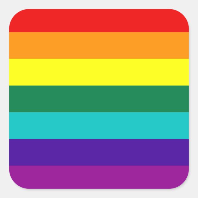 7 Stripes Rainbow Gay Pride Flag Sticker (Front)