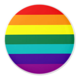 7 Stripes Rainbow Pride Flag Ceramic Knob