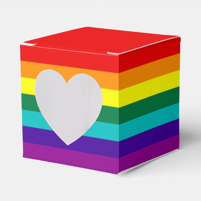 7 Stripes Rainbow Pride Flag Favour Box (Front Side)