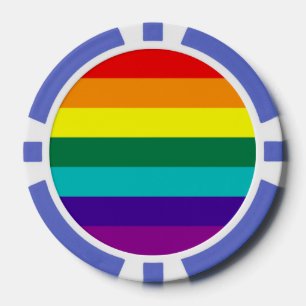 7 Stripes Rainbow Pride Flag Poker Chips