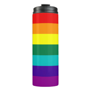7 Stripes Rainbow Pride Flag Thermal Tumbler