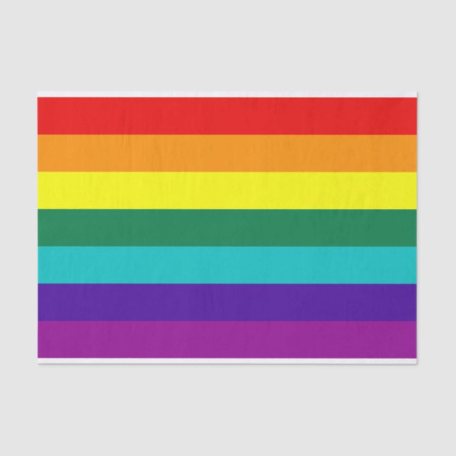 7 Stripes Rainbow Pride Flag Tissue Paper (Front)
