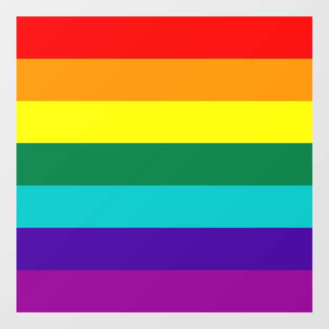 7 Stripes Rainbow Pride Window Cling (Sheet)
