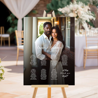 7 tables elegant photo wedding seating chart