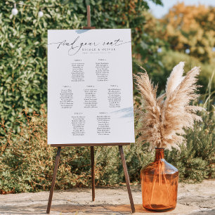 7 Tables Welcome Seating Chart Wedding Sign