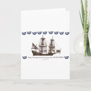 7 thangsgiving from mayflower holiday card