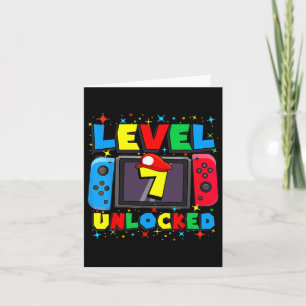 7 Unlocked Gamer 7th Birthday Gift Video Game 7yr  Card