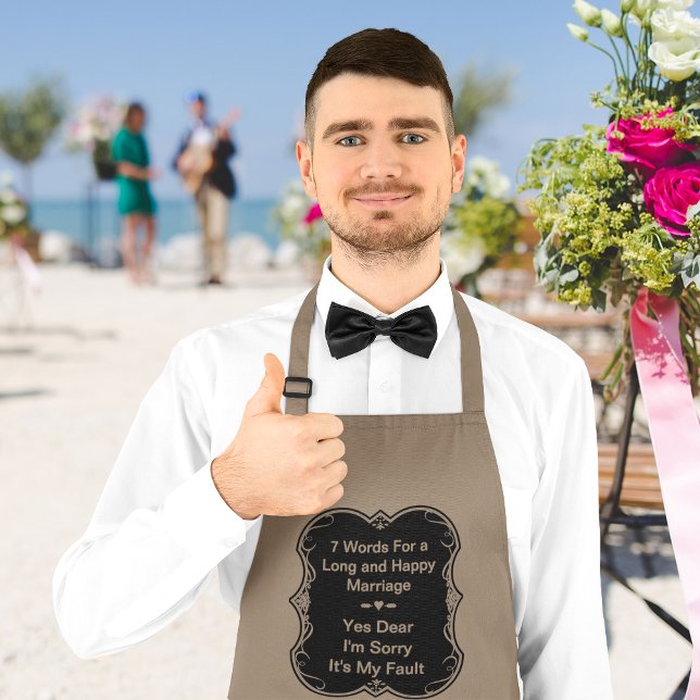 7 Words for a Long and Happy Marriage Long Apron (Creator Uploaded)