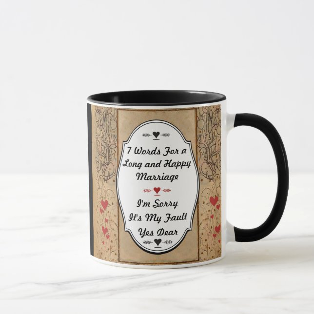 7 Words For A Long and Happy Marriage Mug (Right)
