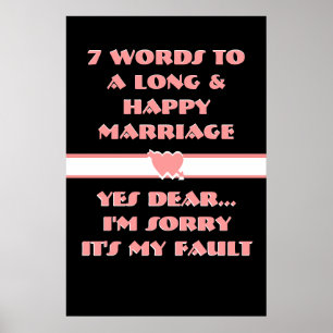 7 Words To A Long And Happy Marriage - Poster