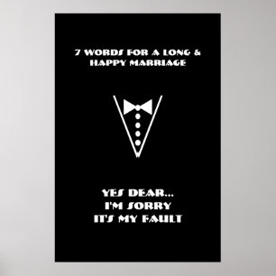 7 Words To A Long And Happy Marriage - Poster