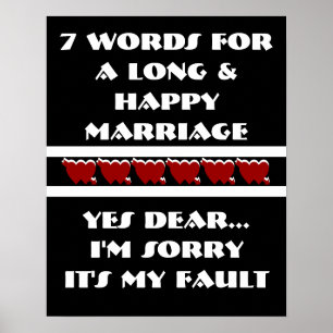 7 Words To A Long And Happy Marriage - Poster