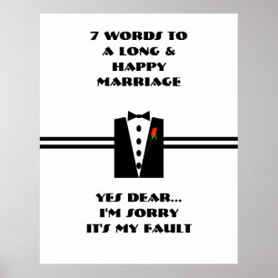 7 Words To A Long And Happy Marriage - Poster