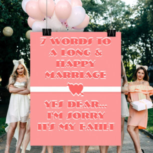 7 Words To A Long And Happy Marriage - Poster