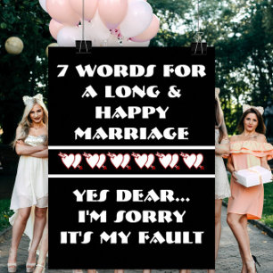 7 Words To A Long And Happy Marriage - Poster