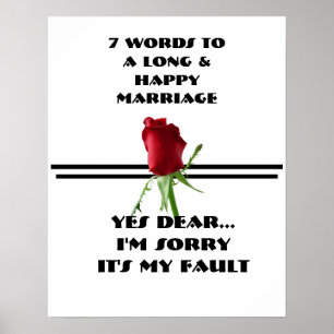7 Words To A Long And Happy Marriage - Poster