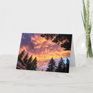 7"x5" Folded Card || Mammatus Cloud Sunset