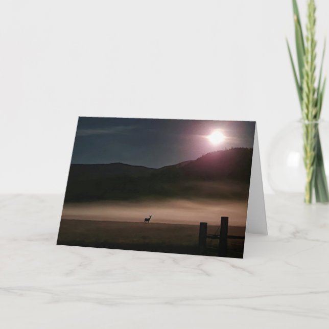 7"x5" Folded Card || Moon Deer (Front)