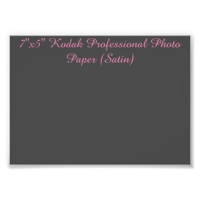 7"x5" Kodak Professional Photo Paper (Satin) (Front)