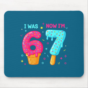 7 Year old 7th birthday 6 now i'm 7 67 funny kids Mouse Mat