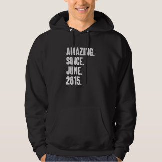 7 Year Old 7th Birthday Amazing Since June 2015 Hoodie